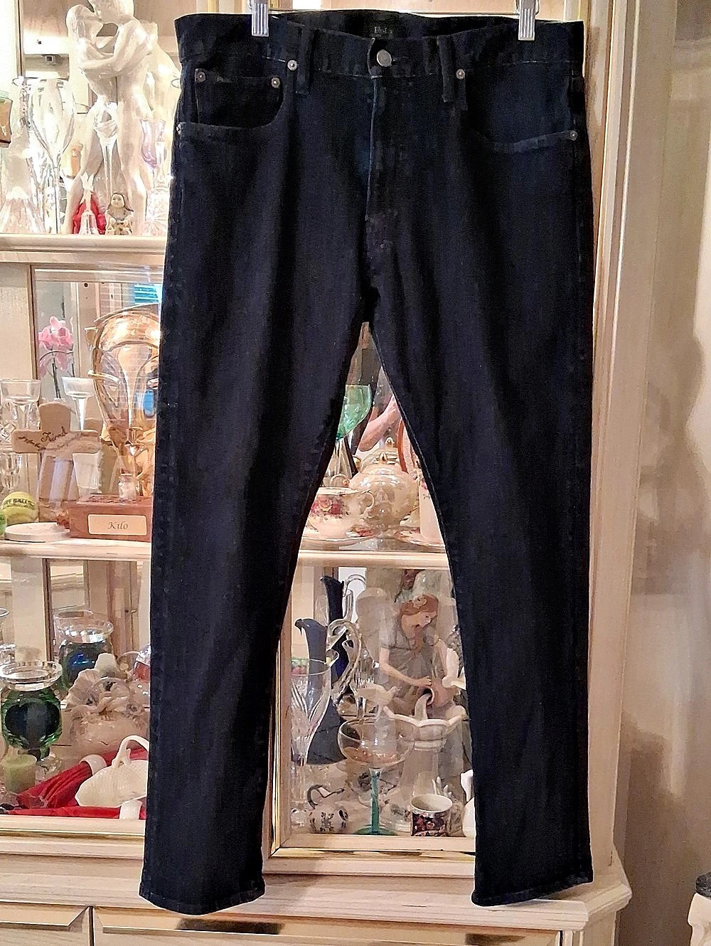 Ralph Lauren-Polo. The Sullivan Slim Dark Blue Denim Jeans. Size 34/30. 1967.